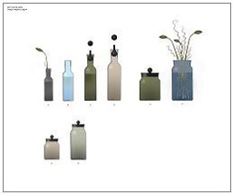 Bottles (vases) and jars in glass - by MLD